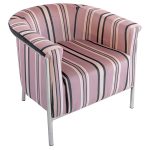 Pink Stripe Tub Chair