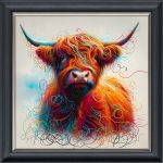 Angus the Hippy Cow - Velvet Printed Frame