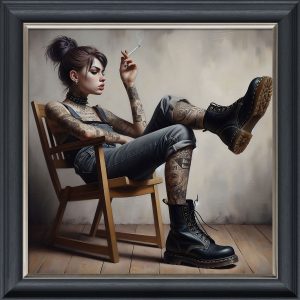 Back in Black - Velvet Printed Frame