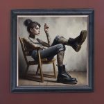 Back in Black - Velvet Printed Frame Hung Up