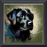 Black Lab - Velvet Printed Frame