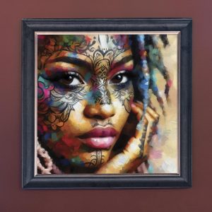 Colours of the World - Velvet Printed Frame Hung Up
