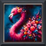 Fabulous Flamingo - Velvet Printed Frame
