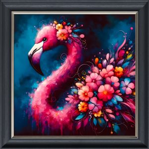 Fabulous Flamingo - Velvet Printed Frame