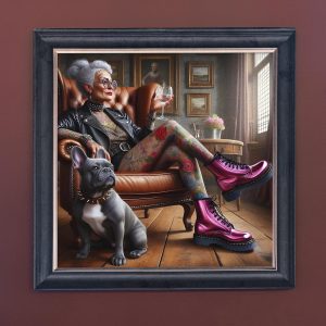 Fast Lane - Velvet Printed Frame Hung Up