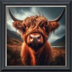 Highland Cow - Velvet Printed Frame