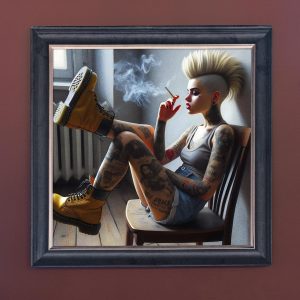 Live Fast - Velvet Printed Frame Hung Up