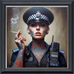 Long Arm of the Law - Velvet Printed Frame