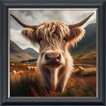 Mr Cow - Velvet Printed Frame