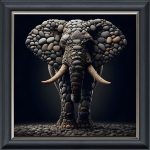 Pebblephant - Velvet Printed Frame