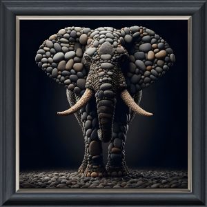 Pebblephant - Velvet Printed Frame
