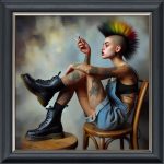 Punks Not Dead - Velvet Printed Frame