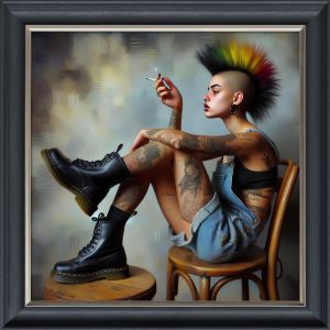 Punks Not Dead - Velvet Printed Frame