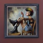Punks Not Dead - Velvet Printed Frame Hung Up