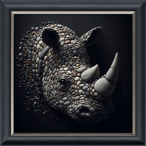 Rocky Rhino - Velvet Printed Frame