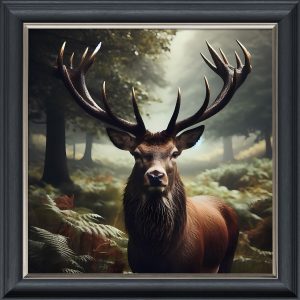 Stag - Velvet Printed Frame