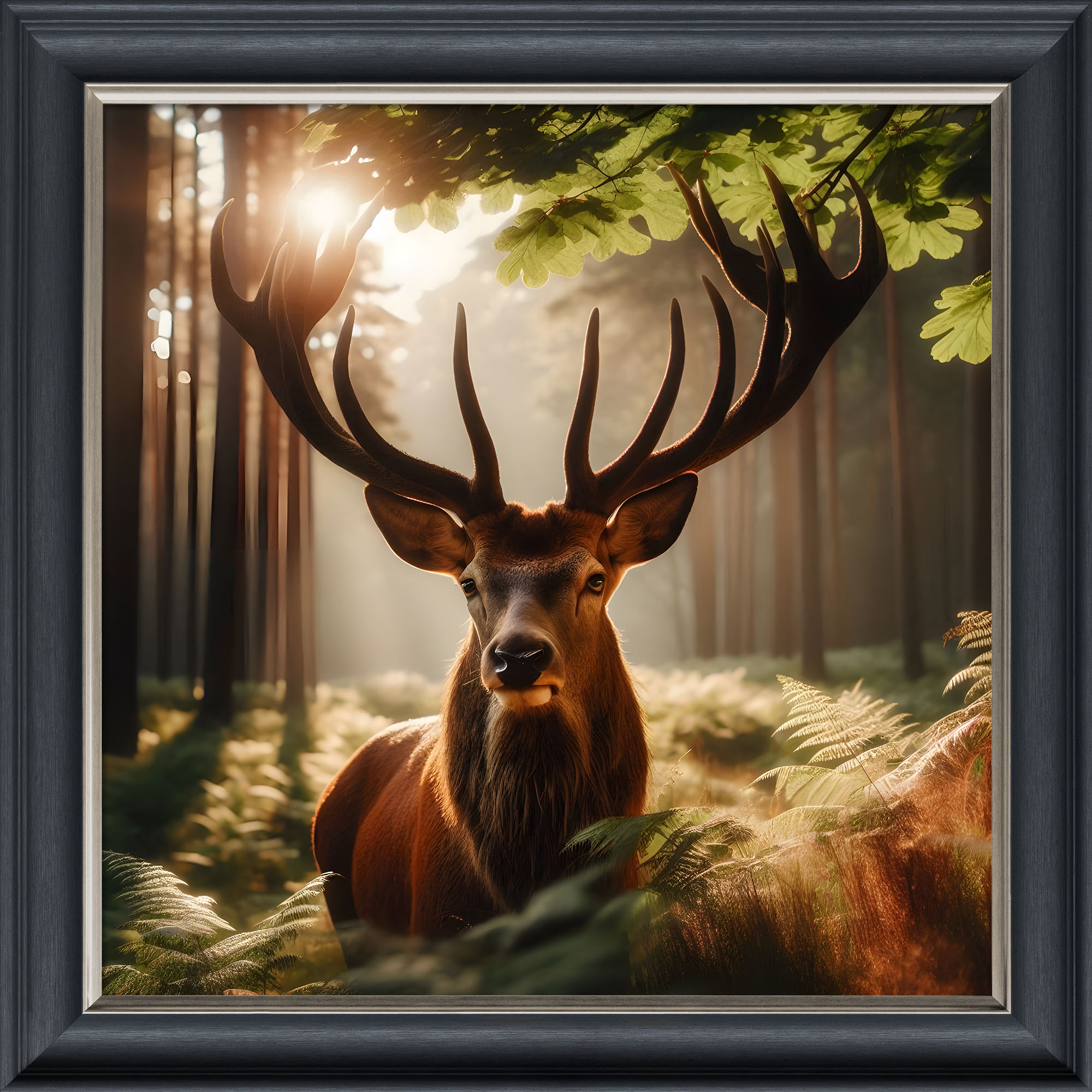 Staring Stag - Velvet Printed Frame Staring Stag - Velvet Printed Frame