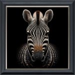 Stone Zebra - Velvet Printed Frame