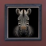 Stone Zebra - Velvet Printed Frame Hung Up