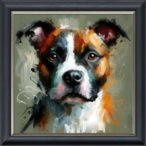 Stylish Staffy - Velvet Printed Frame