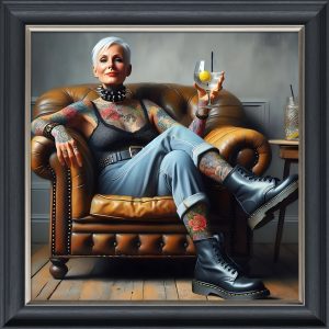 Tattoo Julie - Velvet Printed Frame