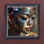 Tattoo Much - Velvet Printed Frame Hung Up