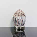 Mini Mosaic Glass Egg Lamp - Art Deco - Off