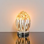 Mini Mosaic Glass Egg Lamp - Art Deco - On