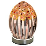 Mini Mosaic Glass Egg Lamp - Art Deco