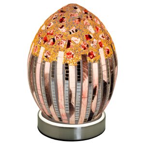 Mini Mosaic Glass Egg Lamp - Art Deco