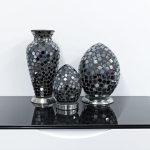 Mosaic Glass Lamps in Dark Green - Off