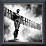Angel of the North - Velvet Printed Frame