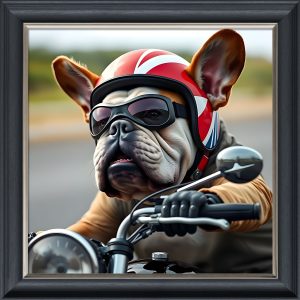 Boxer Biker - Velvet Printed Frame