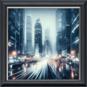 City Scene - Velvet Printed Frame
