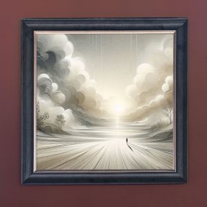 Day Breaks - Velvet Printed Frame Hung Up