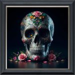 Day of the Dead Skull - Velvet Printed Frame