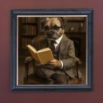 Doctor Dog - Velvet Printed Frame Hung Up