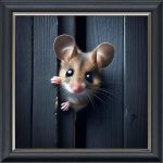 Door Mouse - Velvet Printed Frame
