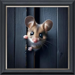 Door Mouse - Velvet Printed Frame