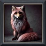 Dusky Fox - Velvet Printed Frame
