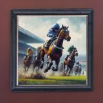 Final Stretch - Velvet Printed Frame Hung Up