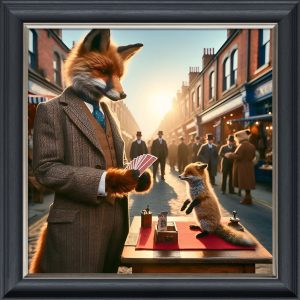 Foxy Card Trick - Velvet Printed Frame