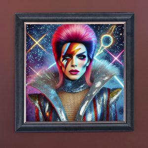 Glam Rocker - Velvet Printed Frame Hung Up