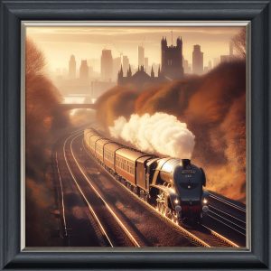Golden Age of Steam - Velvet Printed Frame
