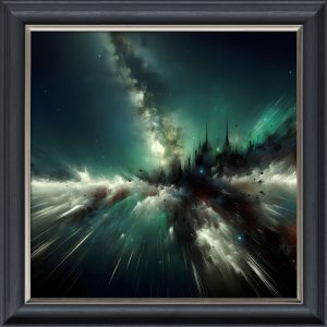 Green Spacy - Velvet Printed Frame