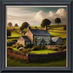 Idyllic Cottage - Velvet Printed Frame