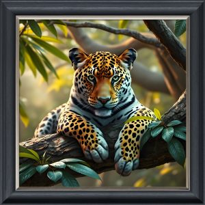 Spotted in a Tree - Velvet Printed Frame