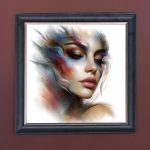 Like A Phoenix - Velvet Printed Frame Hung Up