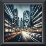 London City Street - Velvet Printed Frame