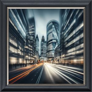 London City Street - Velvet Printed Frame